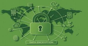 長崎県壱岐市で発生した還付金詐欺をイメージしたセキュリティ警告画像。個人情報保護と詐欺対策の重要性を示す鍵アイコン。