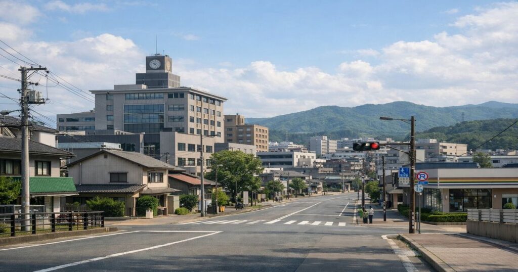 日本の街並みをイメージしたニュース共通画像